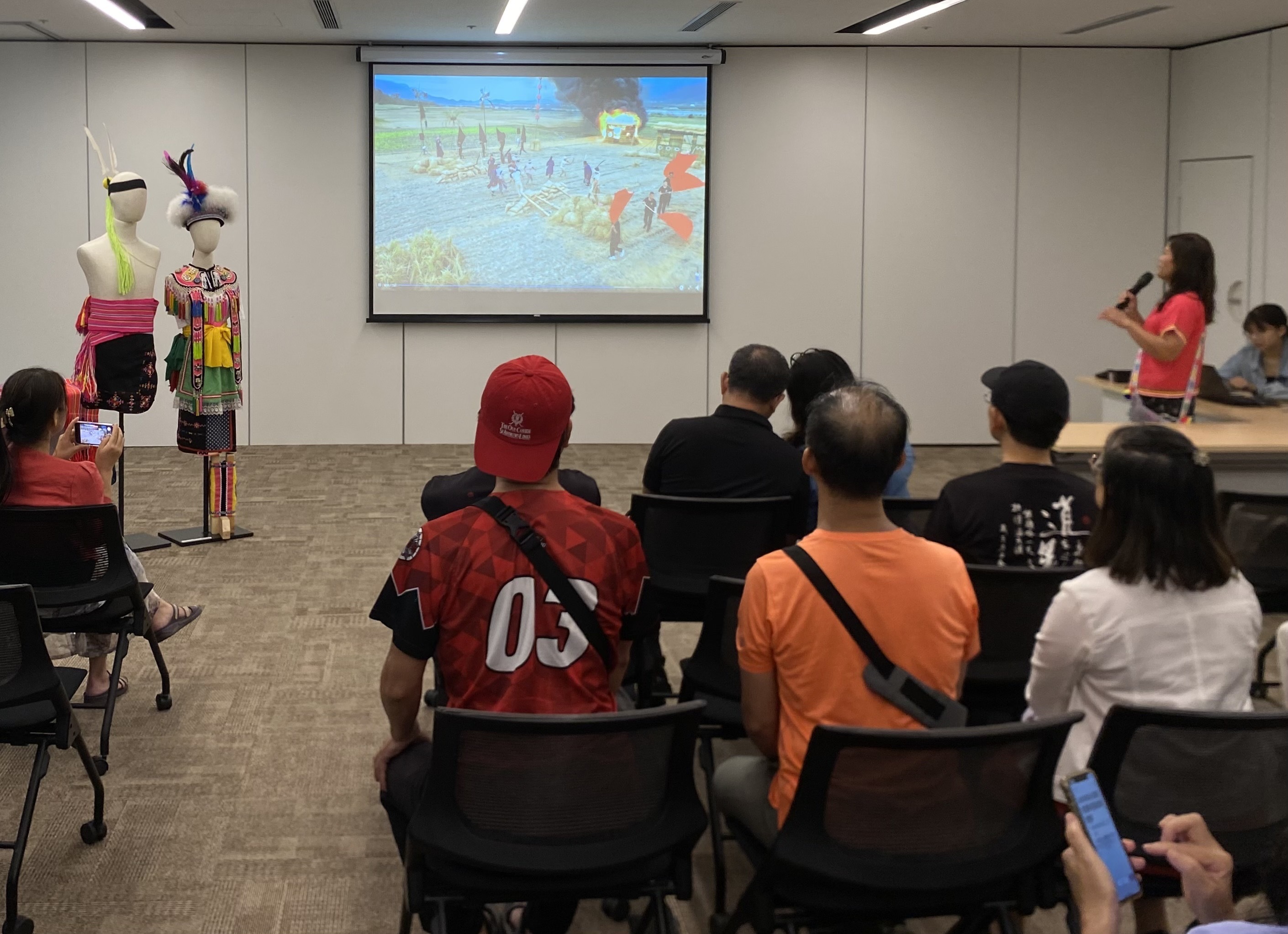 During the opening celebration, Teacher Xiu-Ying Zhang shared insights about cultural activities in the Dungguang Tribe.